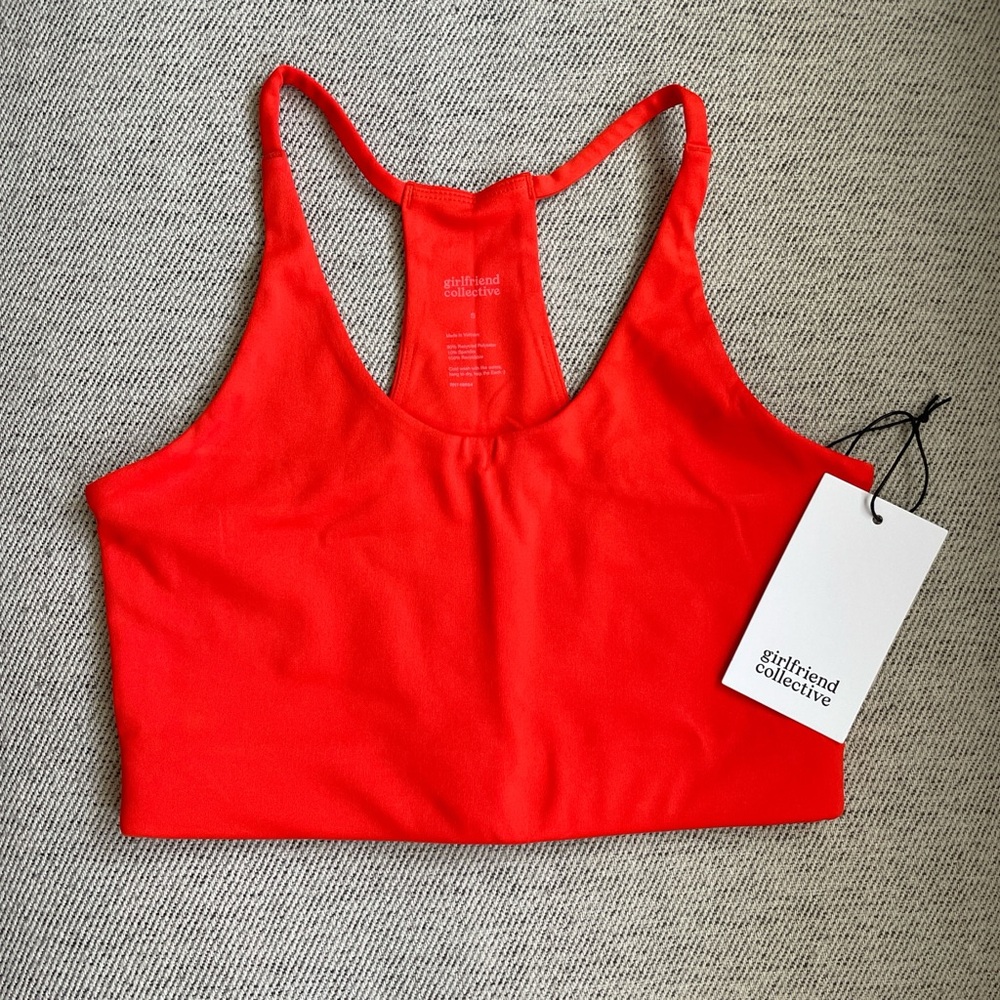 NWT Girlfriend Collective Racer Cleo Halter Bra Size Small